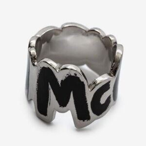 Alexander McQUEEN graffiti logo ring size 19/9 us brand new